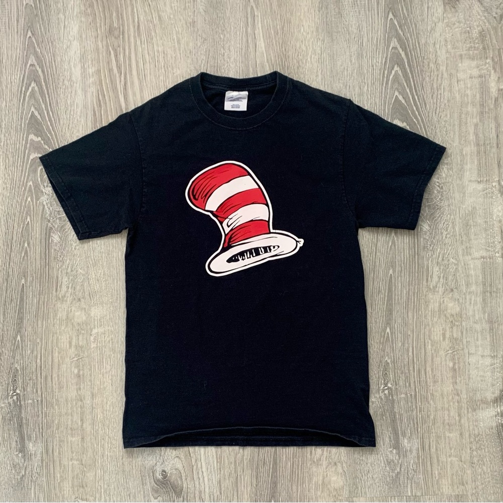 Port and Company Black Graphic Cartoon T Shirt